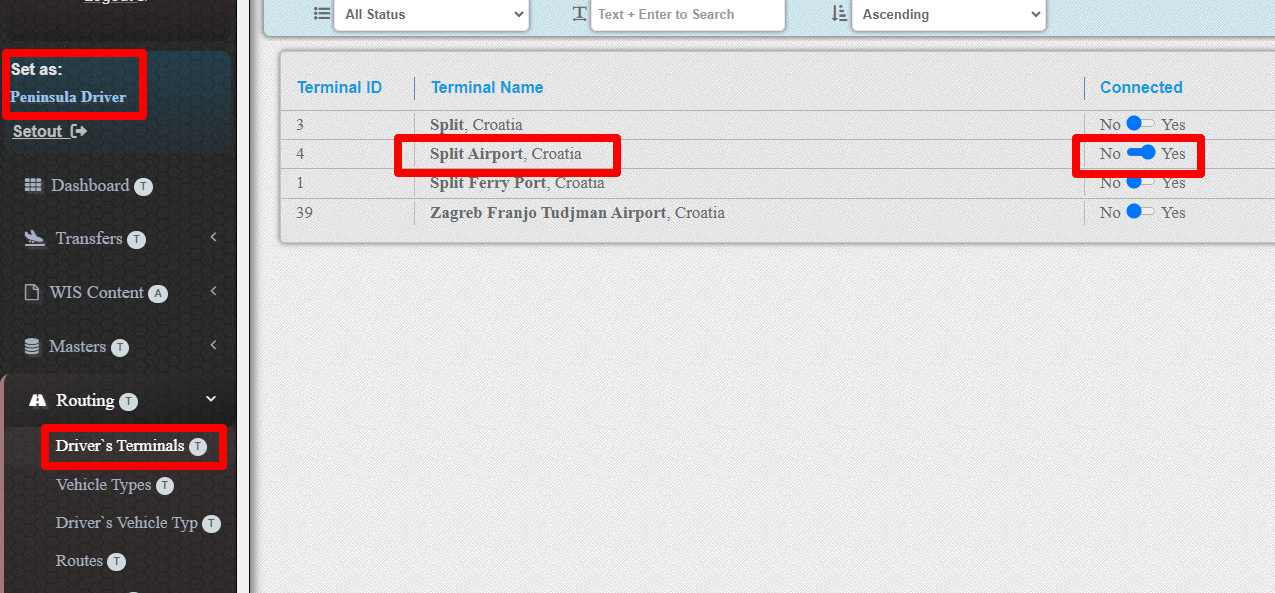 10. Connection to terminal